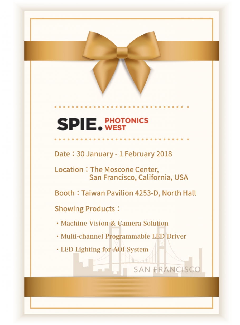 2018 SPIE Photonics West Invitation